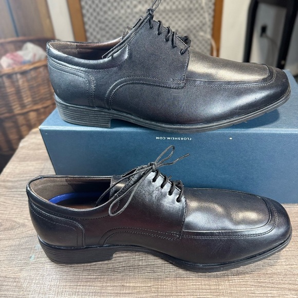 Florsheim Shoe Mens 8 1/2 Black Leather Bio Confort Advanced Formal  F Lite - Picture 1 of 10
